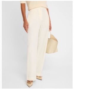 VINCE Flat Front Pull On High Rise Straight Leg Trousers Size L